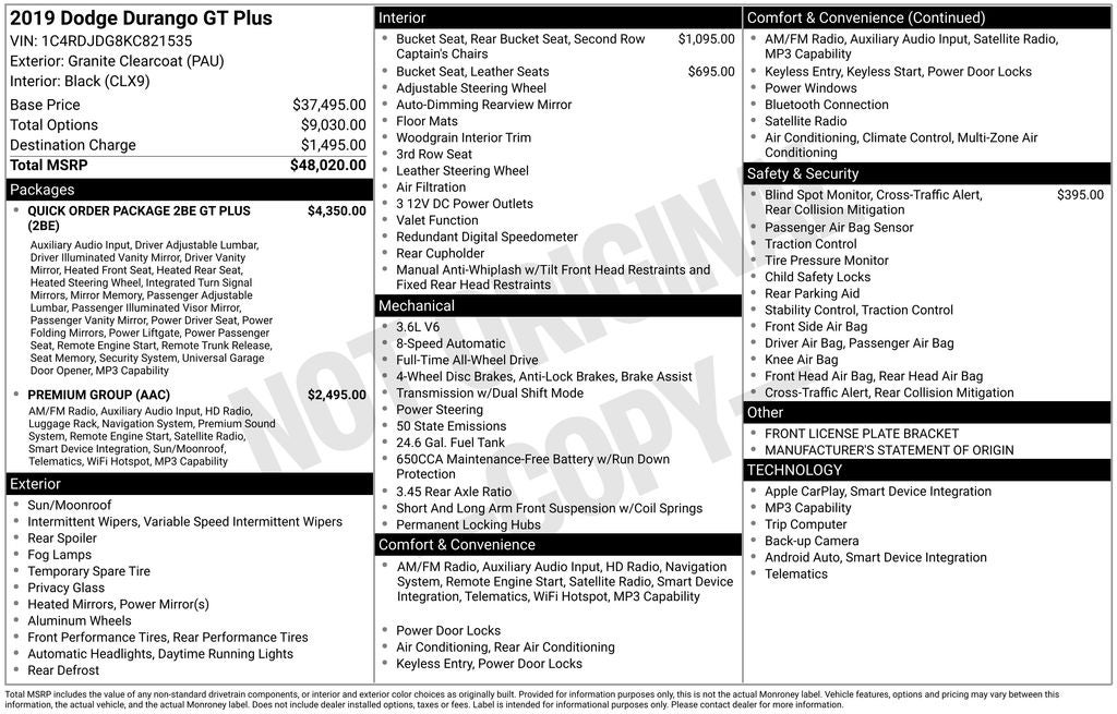 2019 Dodge Durango GT Plus