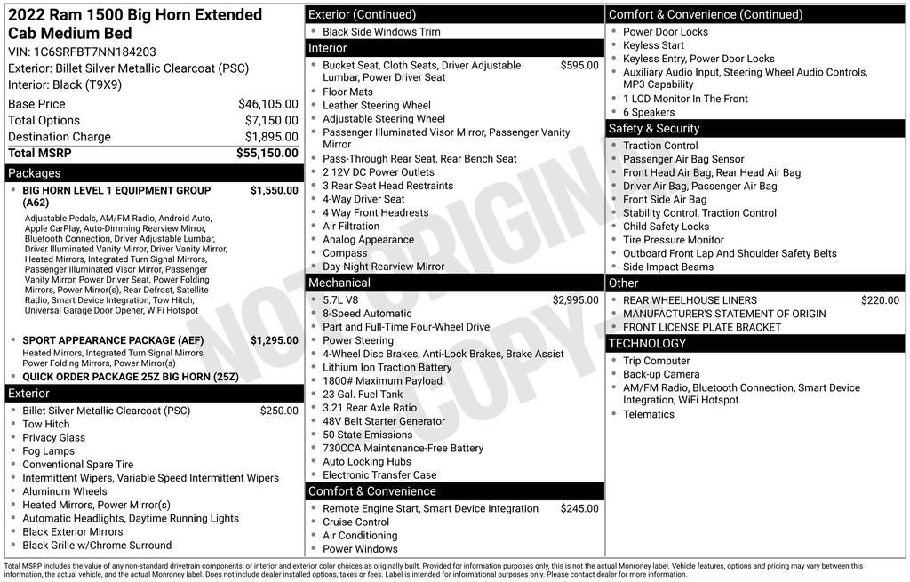2022 RAM 1500 Big Horn/Lone Star