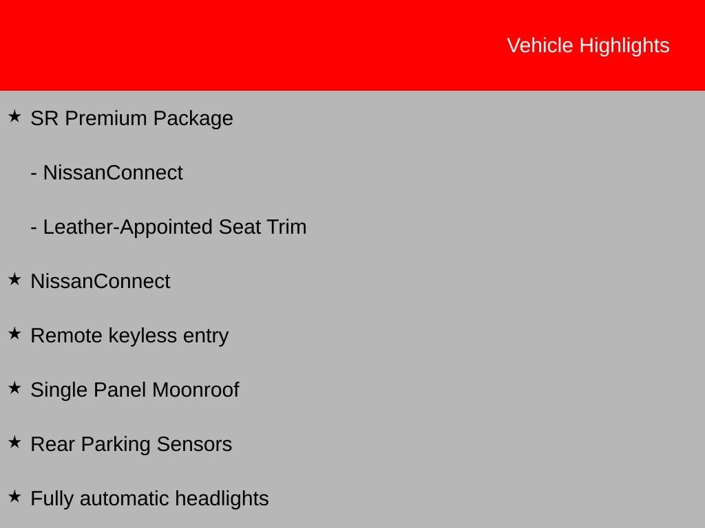 2023 Nissan Altima 2.5 SR Premium Package