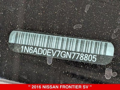 2016 Nissan Frontier SV
