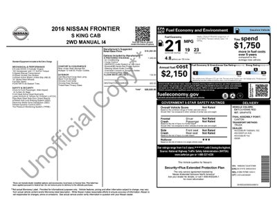 2016 Nissan Frontier S