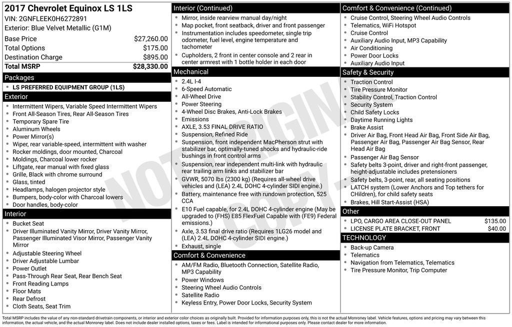 2017 Chevrolet Equinox LS