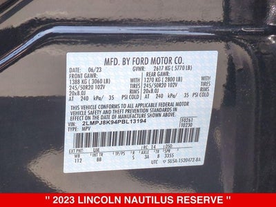 2023 Lincoln Nautilus Reserve