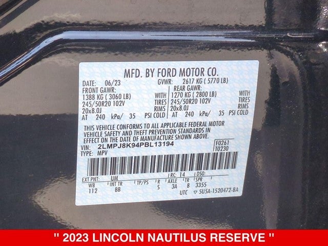 2023 Lincoln Nautilus Reserve