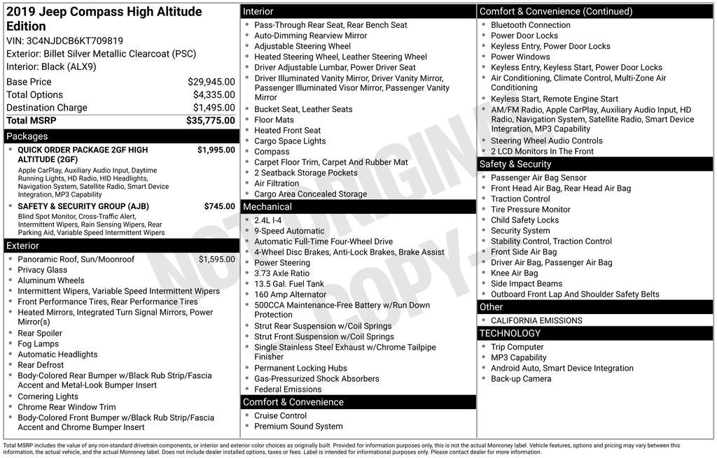 2019 Jeep Compass High Altitude