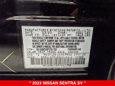 2023 Nissan Sentra SV