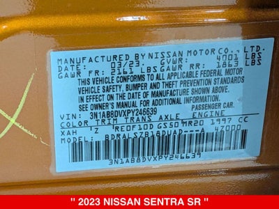2023 Nissan Sentra SR PREMIUM