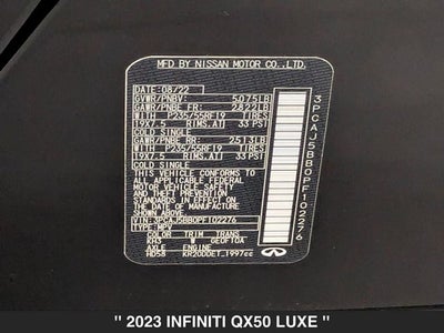 2023 INFINITI QX50 LUXE AWD