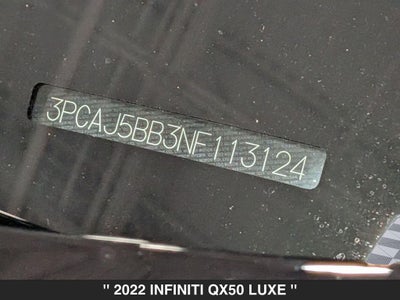 2022 INFINITI QX50 LUXE AWD