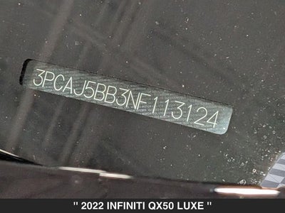 2022 INFINITI QX50 LUXE AWD