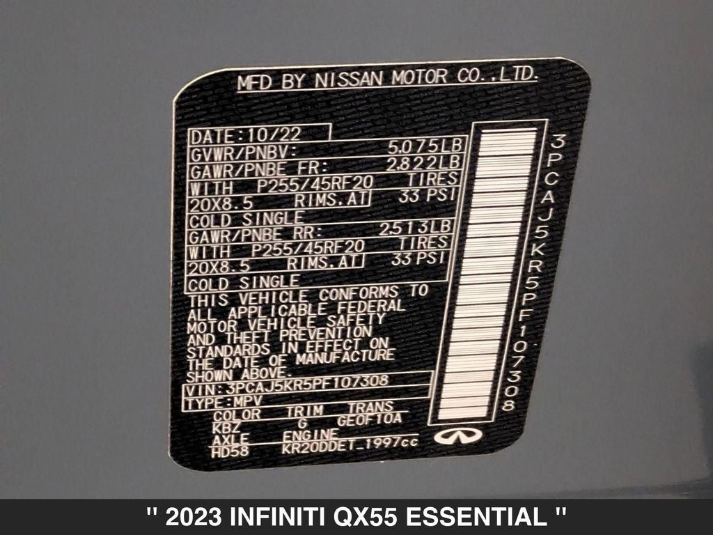 2023 INFINITI QX55 ESSENTIAL