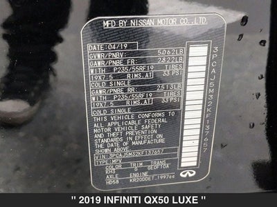 2019 INFINITI QX50 LUXE AWD