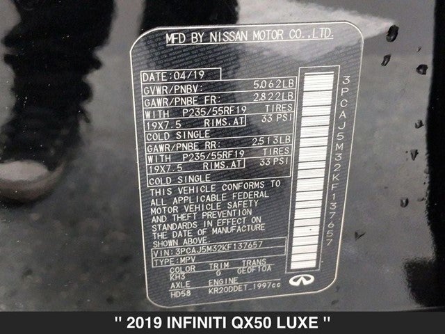 2019 INFINITI QX50 LUXE AWD