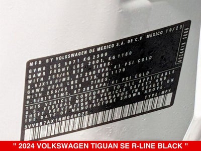2024 Volkswagen Tiguan 2.0T SE R-Line Black