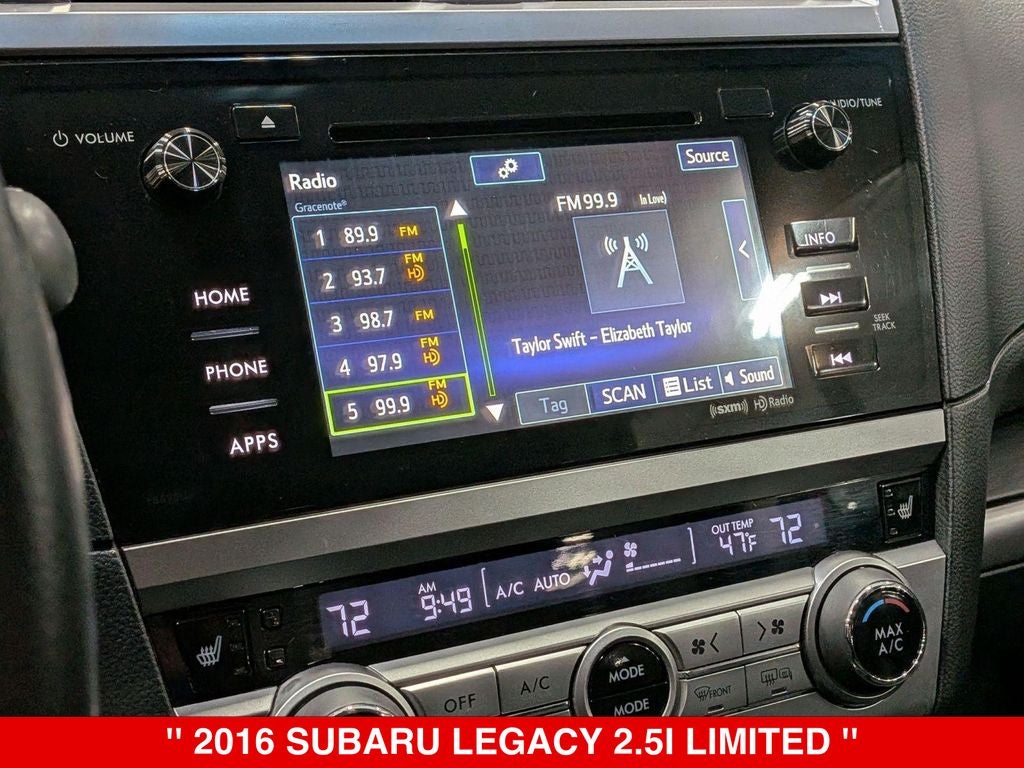 2016 Subaru Legacy 2.5i Limited
