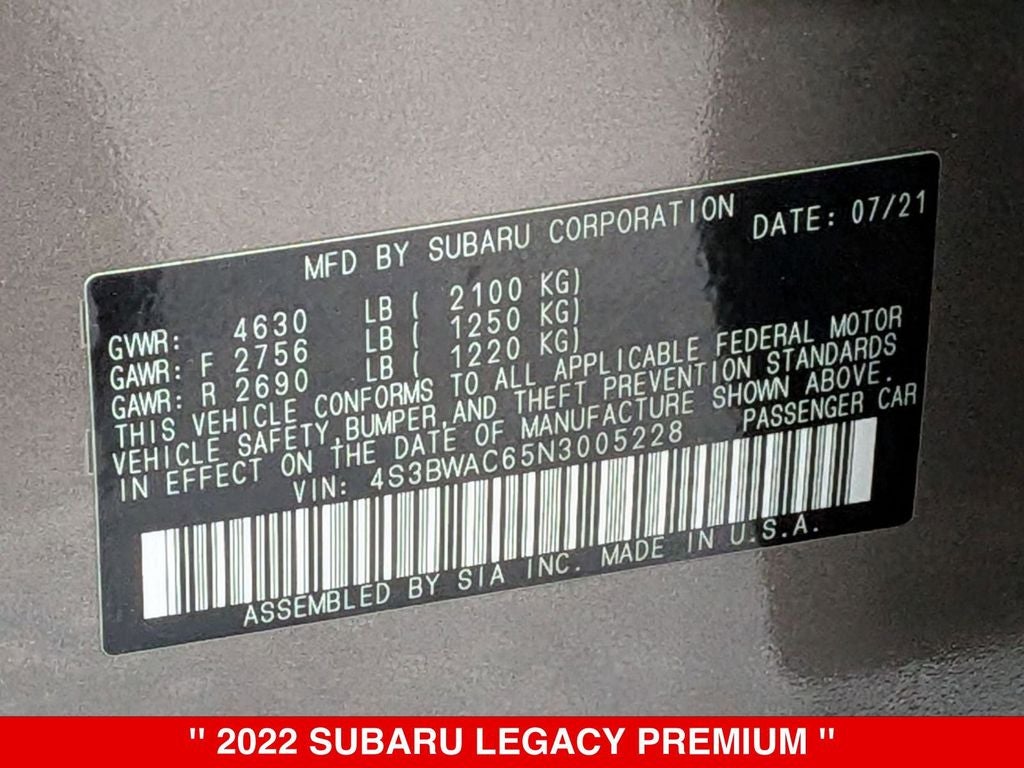 2022 Subaru Legacy Premium