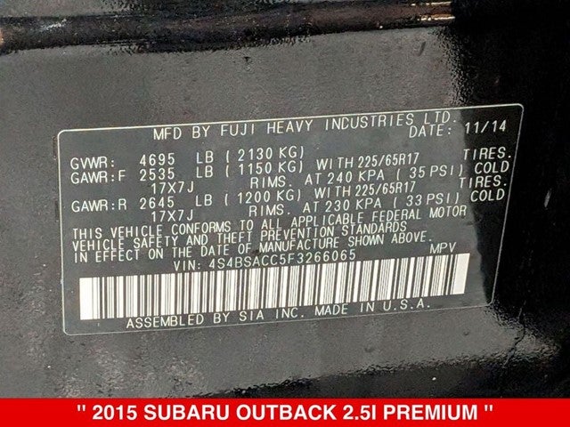 2015 Subaru Outback 2.5i Premium