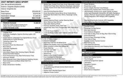 2027 INFINITI QX65 Sport AWD