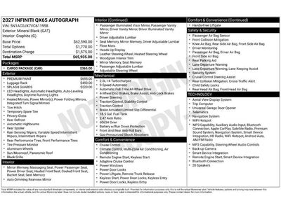 2027 INFINITI QX65 Autograph AWD