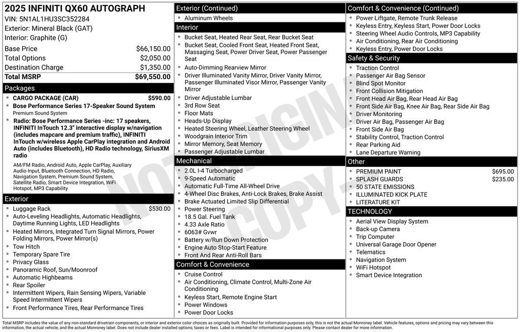 2025 INFINITI QX60 Autograph