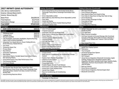 2027 INFINITI QX60 Autograph AWD