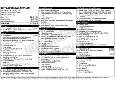 2027 INFINITI QX60 Autograph AWD