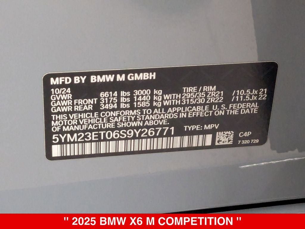 2025 BMW X6 M COMPETITION