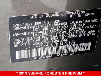 2019 Subaru Forester Premium