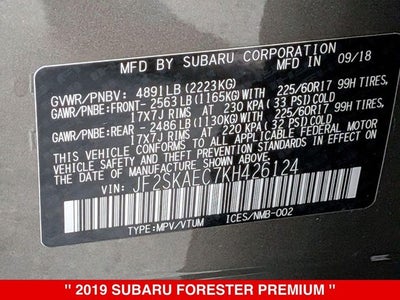 2019 Subaru Forester Premium