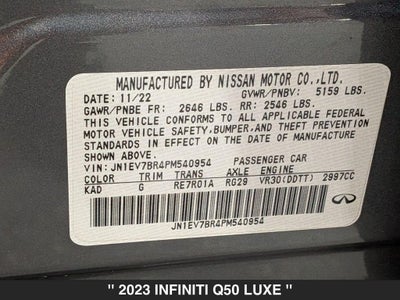 2023 INFINITI Q50 LUXE AWD