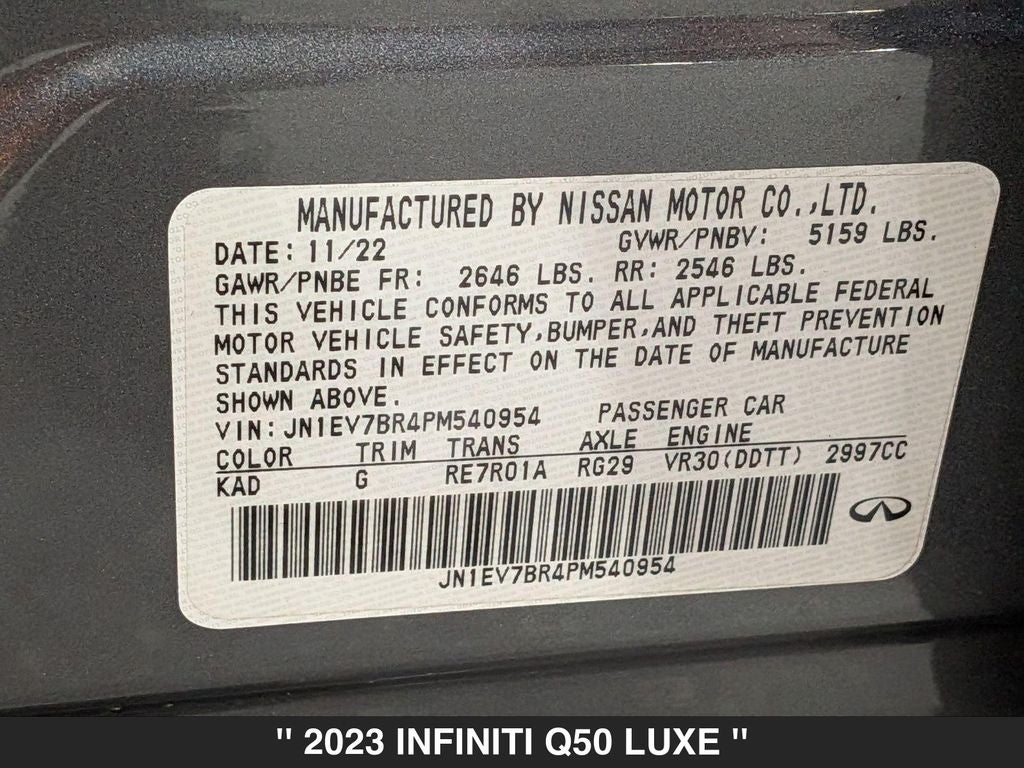 2023 INFINITI Q50 LUXE AWD