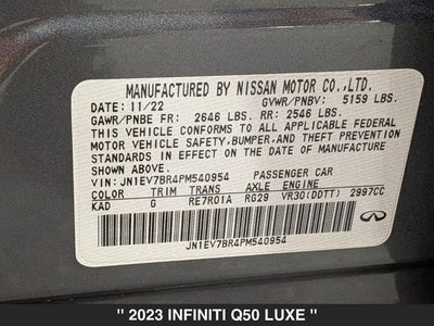 2023 INFINITI Q50 LUXE AWD