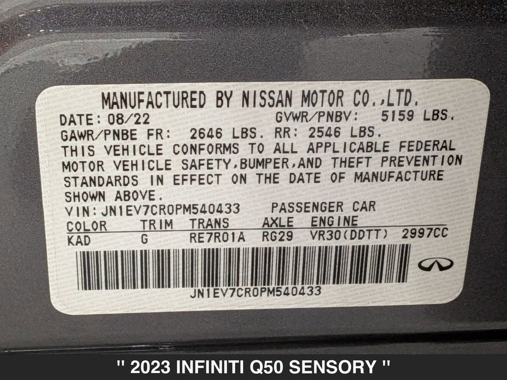 2023 INFINITI Q50 SENSORY