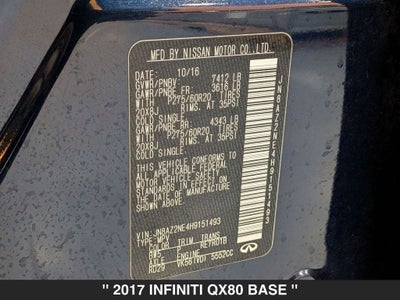 2017 INFINITI QX80 Base