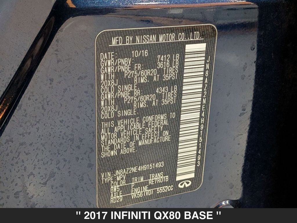 2017 INFINITI QX80 Base