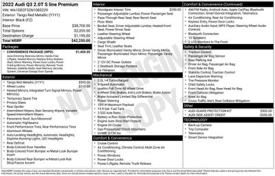 2022 Audi Q3 Premium S Line quattro