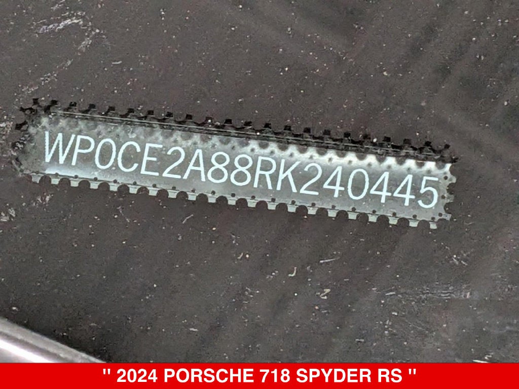 2024 Porsche 718 Spyder RS